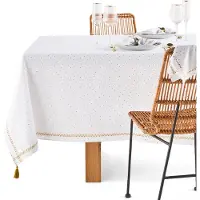 La redoute interieurs Tischdecke Kumla Étoiles, Baumwollmusselin Mit Stickerei 150 x 150 cm