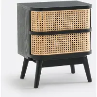 La redoute interieurs Nachttisch Laora Mit 1 Rattanschublade