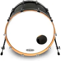 Evans EQ3 Resonant Beschichtetes weißes Bass Drum-Fell 24 Zoll