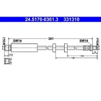 Ate Bremsschlauch 83.6134-0355.3