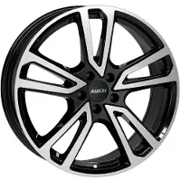 Alutec 17 Zoll Alufelge Tormenta 17"x7" 5x100 PCD ET51 57.10mm Felge Schwarz Frontpoliert