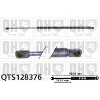 Quinton Hazell QTS128376 Gasfeder Heckklappendämpfer für FIAT Seicento / 600 Schrägheck (187) 569mm
