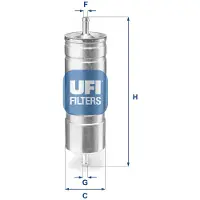 Ufi Luftfilter 30.462.00 passend für MERCEDES-BENZ C-Klasse Limousine (W204) Filtereinsatz