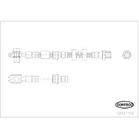 CORTECO Bremsschlauch ERSTAUSRÜSTERQUALITÄT [Hersteller-Nr. 19037179] für Seat, VW, Audi