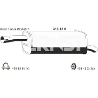ERNST 313186 Endschalldämpfer für FORD Fiesta Mk5 Schrägheck (JH1, JD1, JH3, JD3) Auspuff