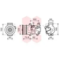 VAN WEZEL Kompressor, Klimaanlage 5300K610