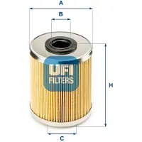 Ufi Kraftstofffilter OPEL,RENAULT,NISSAN 26.695.00 4416250,164009963R,7701208613 Leitungsfilter,Spritfilter 7701475229,93161121,93185982,1640500QAC