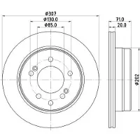 Hella Bremsscheibe [Hersteller-Nr. 8DD355122-211] für Ssangyong