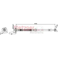 METZGER Autoteile Bremsschlauch [Hersteller-Nr. 4111866] für Hyundai