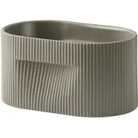 Muuto Blumentopf Ridge Dark Taupe 13 cm