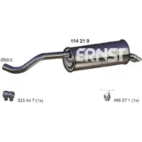 ERNST 114219 Endschalldämpfer für VW Polo Schrägheck (6R1, 6C1) Auspuff