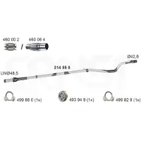ERNST Abgasrohr 314558 mitte für FORD FIAT