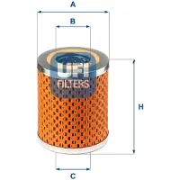 Ufi Kraftstofffilter 24.370.00 für TOYOTA LAND CRUISER (PZJ7, KZJ7, HZJ7, BJ7, LJ7, RJ7) Filtereinsatz