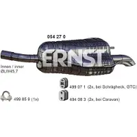ERNST Endschalldämpfer 054270 für OPEL GENERAL MOTORS