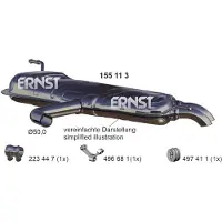 ERNST 155113 Endschalldämpfer für VW Golf V Schrägheck (1K1) Auspuff