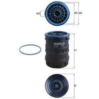 MAHLE ORIGINAL Knecht Kraftstofffilter CleanLine KC 633D
