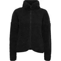 Oxmo Sweatjacke "Plüschjacke OXTonje", Damen, Gr. XXL, schwarz, Obermaterial: 100% Polyester PES., Jacken Sweatjacke