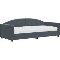 vidaXL Tagesbett mit Matratze Dunkelgrau 90x200 cm Samt