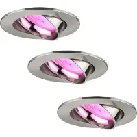 LEDVION LED Einbaustrahler 3er Set Rund RGB dimmbar smart