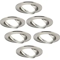 LEDVION LED Einbaustrahler 6er Set Rund 3W dimmbar Neutralweiss