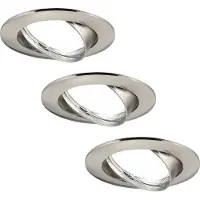 LEDVION LED Einbaustrahler 3er Set Rund 3W dimmbar Kaltweiss