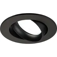LEDVION LED Einbaustrahler Rund Schwarz 3W dimmbar Kaltweiss