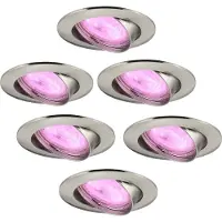 LEDVION LED Einbaustrahler 6er Set Rund RGB dimmbar smart