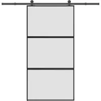 vidaXL Schiebetür mit Beschlag 102,5x205 cm Hartglas & Aluminium
