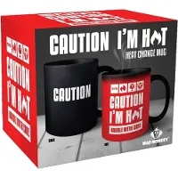 Slogans Tasse "Caution I am Hot" - mit Farbwechsel