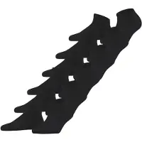 Falke Happy 6-Pack Damen Sneakersocken, 39-42, Schwarz, Uni, Baumwolle
