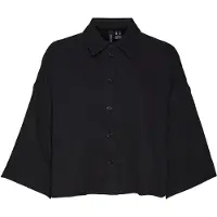 Vero Moda Hemdbluse "VMNATALI CROP SHIRT WVN NOOS" Baumwolle, loose fit