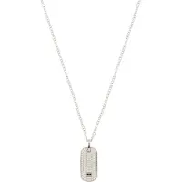 Tommy Hilfiger Women's Steel Necklace Dog Tag with Crystals Dog Tag 2790483