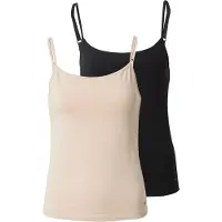Tommy Hilfiger 2 Pack Cami Black/misty Blush Größe: M | Lingerie-Shirts Outlet | Damen | Schwarz