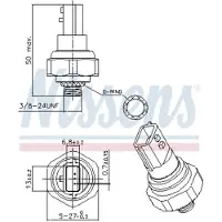 Nissens Druckschalter, Klimaanlage 301038