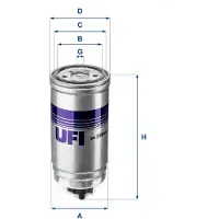 Ufi Kraftstofffilter BMW,IVECO 24.399.00 13322246974,13322245006,13322246135 Leitungsfilter,Spritfilter