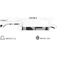 ERNST Endschalldämpfer 314084 für FORD