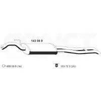 ERNST 143080 Endschalldämpfer für VW PASSAT Variant (3A5, 35I) Auspuff