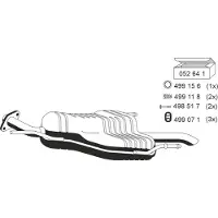 ERNST 052160 Endschalldämpfer für OPEL Astra G CC (T98) Auspuff