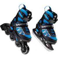 Zandstra 2-in-1 Schlittschuhe/Skate Combo Junior (verstellbar) 33-36