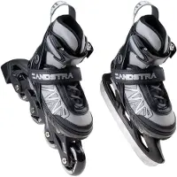 Zandstra 2-in-1 Schlittschuhe/Skate Combo Junior (verstellbar) 33-36