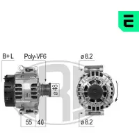 ERA 210059A Lichtmaschine Generator LiMa 115A 14V passend für MERCEDES-BENZ C-Klasse Limousine (W202) E-Klasse Limousine (W210) SPRINTER 3-t Kasten