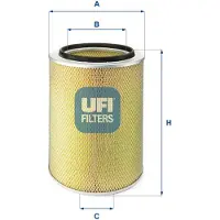 Ufi Luftfilter 2709200 302mm für DAF Iveco MAN