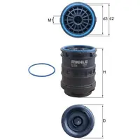 MAHLE ORIGINAL Kraftstofffilter CleanLine KC 634D