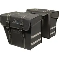 Polydaun Fahrradtasche Greenlands - doppelte Fahrradtasche - abgeschrägt - vorgeformt – reflektierend - 40 Liter – Schwarz