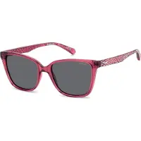 Polaroid 207386 Unisex-Sonnenbrille Vollrand Eckig Kunststoff-Gestell, rot