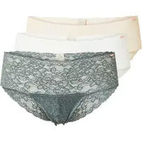 Dorina Slip "Lana" 3er Pack, florale Spitze