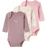 Name it Mädchen Baby Body 3er Pack "Loop" in Rosa | Gr.: 68