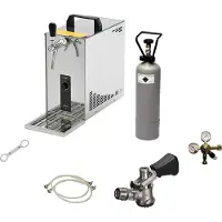 Ich-zapfe Komplett Set - Zapfanlage, Bierzapfanlage, Bierkoffer, Durchlaufkühler PYGMY 25 1-leitig Trockenkühler, 35 Liter/h, Zapfkopf:Kombi