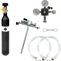 Ich-zapfe Zubehörpaket 1 mit 5L Profi Adpater , 7mm Bierschlauch und 0,5 kg CO2 Flasche