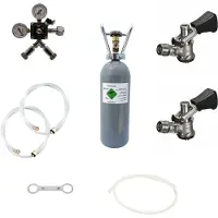 Ich-zapfe Zubehörpaket 4 mit 2,0 kg CO2 für 2 leitige Zapfanlagen mit 2 * Köpi Fitting